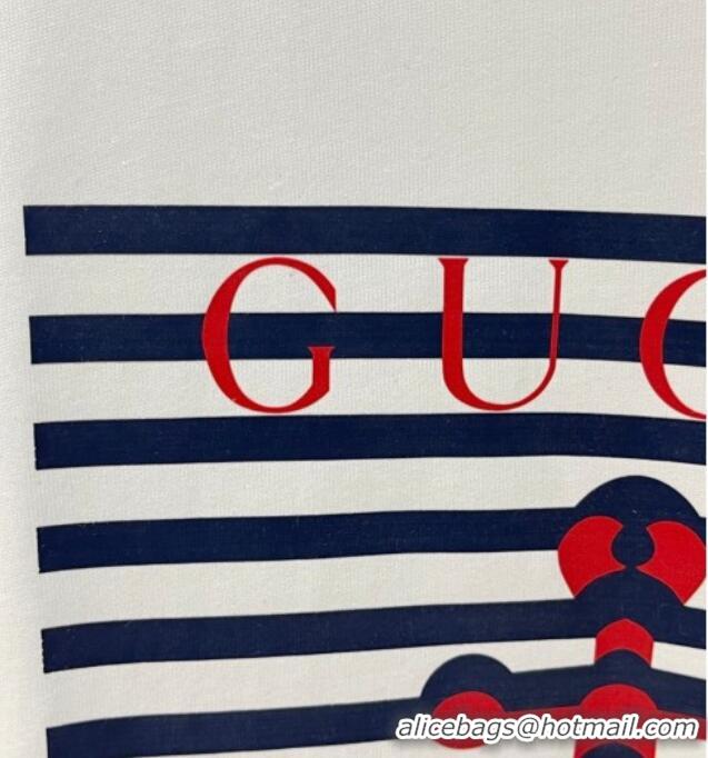 Luxury Cheap Gucci Cotton T-Shirt 0515 White 2025