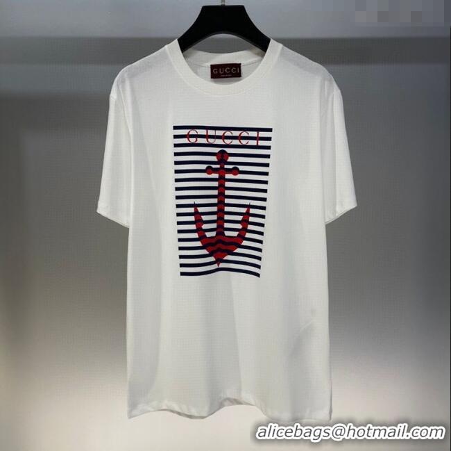 Luxury Cheap Gucci Cotton T-Shirt 0515 White 2025