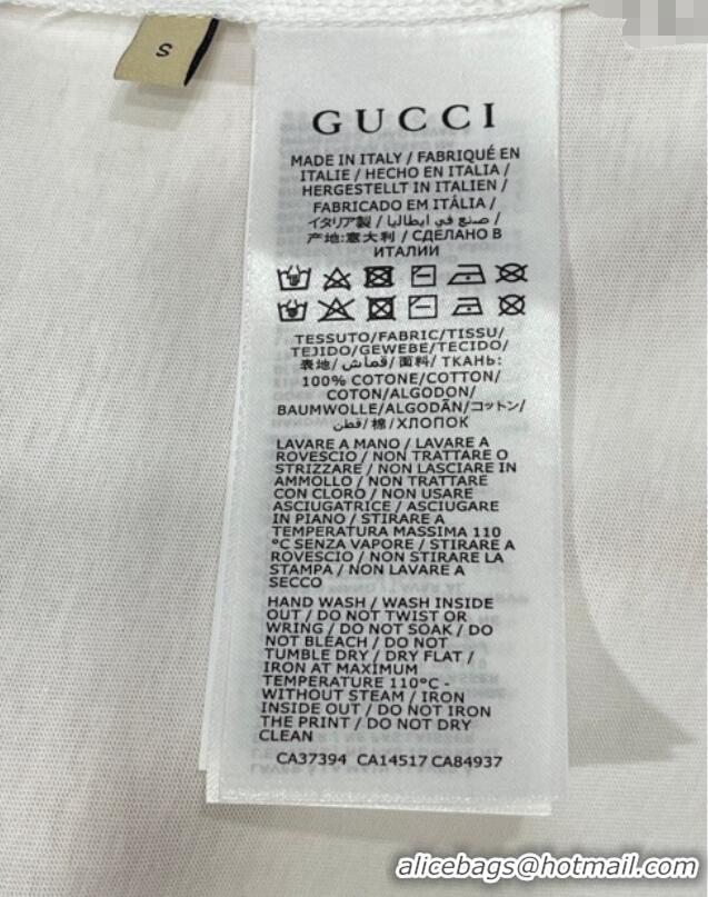 Luxury Cheap Gucci Cotton T-Shirt 0515 White 2025