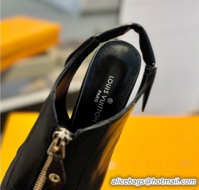 Stylish Louis Vuitton Allure Slingback Pumps 8.5cm in Calf Leather Black 0222002