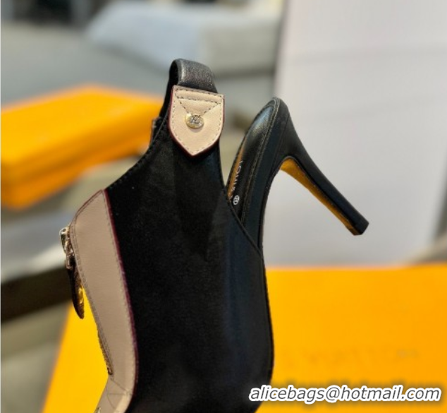 Sumptuous Louis Vuitton Allure Slingback Pumps 8.5cm in Calf Leather Black/Nude 0222003
