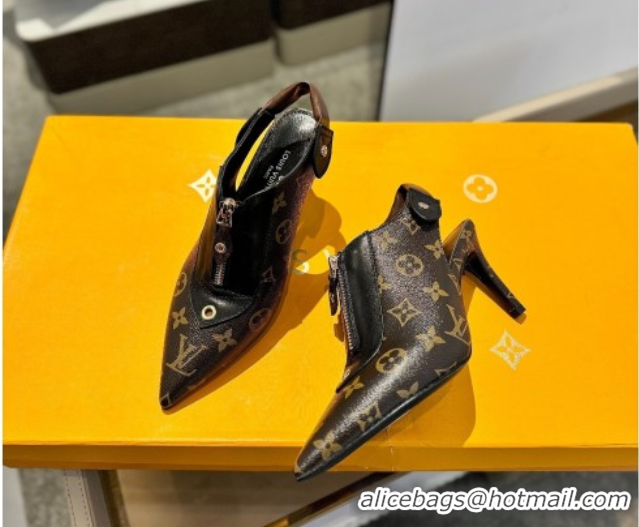 Good Looking Louis Vuitton Allure Slingback Pumps 8.5cm in Monogram Canvas 0222005