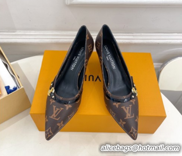 Top Grade Louis Vuitton 6AM Pumps 5.5cm in Monogram Canvas 0222015