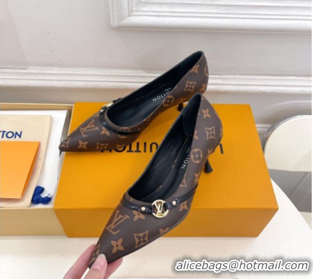 Top Grade Louis Vuitton 6AM Pumps 5.5cm in Monogram Canvas 0222015