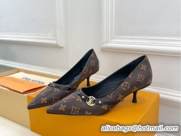 Top Grade Louis Vuitton 6AM Pumps 5.5cm in Monogram Canvas 0222015