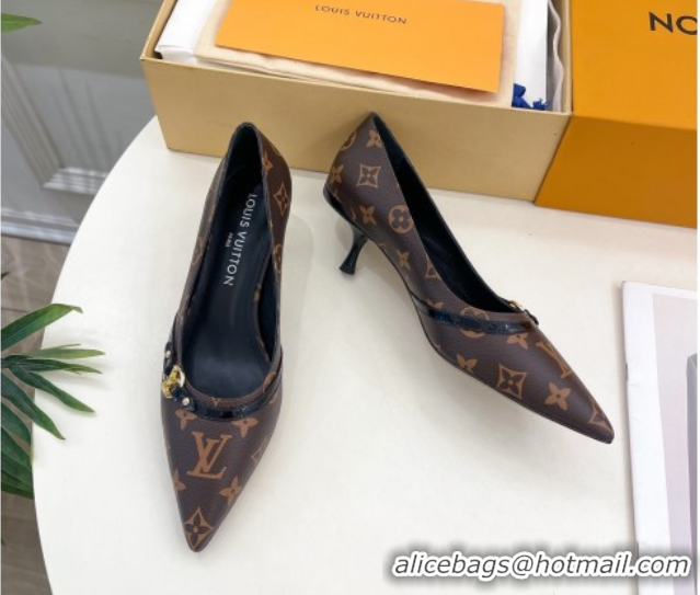 Top Grade Louis Vuitton 6AM Pumps 5.5cm in Monogram Canvas 0222015