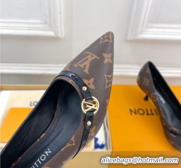 Top Grade Louis Vuitton 6AM Pumps 5.5cm in Monogram Canvas 0222015