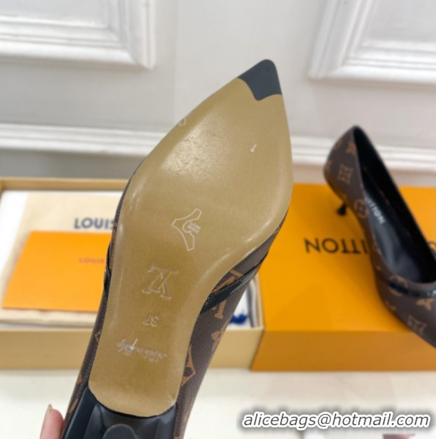 Top Grade Louis Vuitton 6AM Pumps 5.5cm in Monogram Canvas 0222015