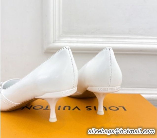 Big Discount Louis Vuitton 6AM Pumps 5.5cm in Lambskin Leather White 0222019