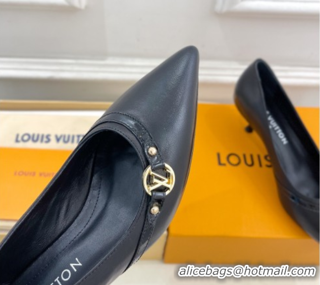 Good Product Louis Vuitton 6AM Pumps 5.5cm in Lambskin Leather Black 0222020