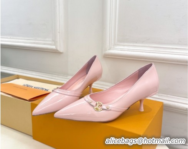 Low Price Louis Vuitton 6AM Pumps 5.5cm in Patent Calfskin Leather Light Pink 0222021