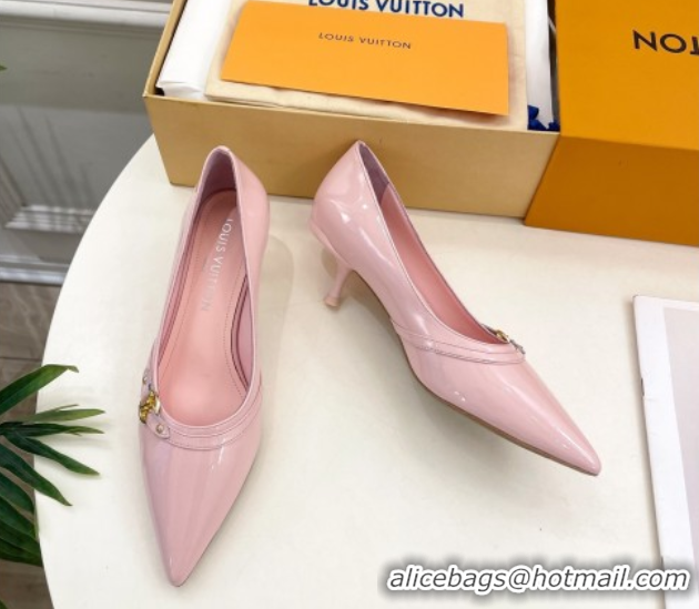 Low Price Louis Vuitton 6AM Pumps 5.5cm in Patent Calfskin Leather Light Pink 0222021