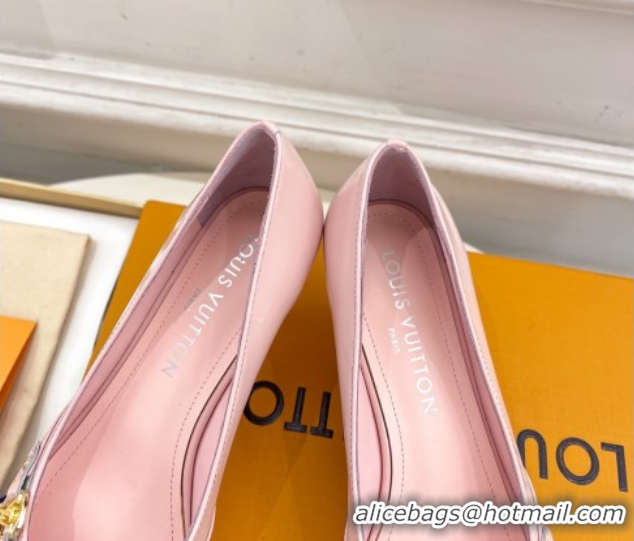 Low Price Louis Vuitton 6AM Pumps 5.5cm in Patent Calfskin Leather Light Pink 0222021