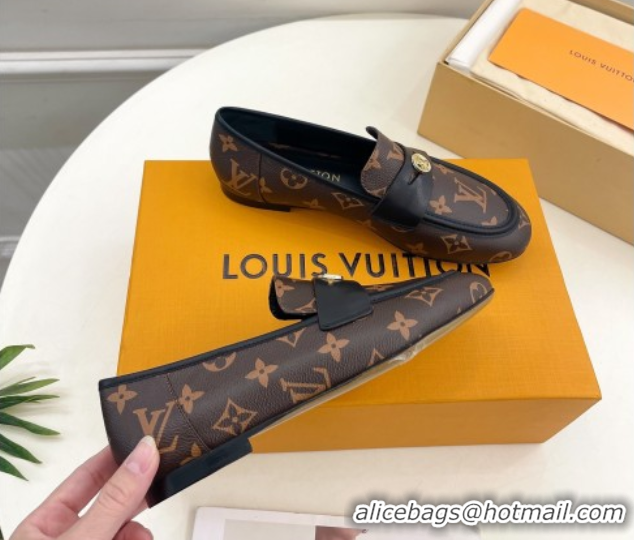 Unique Style Louis Vuitton Soho Flat Loafers in Monogram Canvas 0222032