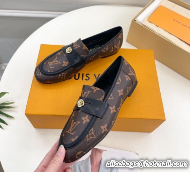 Unique Style Louis Vuitton Soho Flat Loafers in Monogram Canvas 0222032