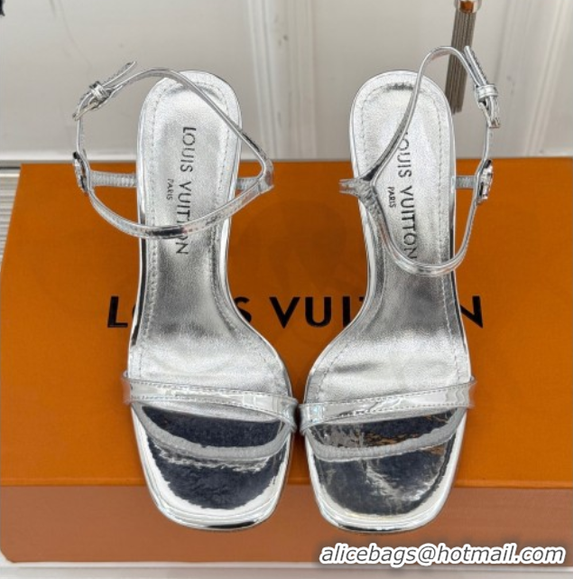 Shop Cheap Louis Vuitton 6AM Heel Sandals 9.5cm in Calf Leather Silver 0222056