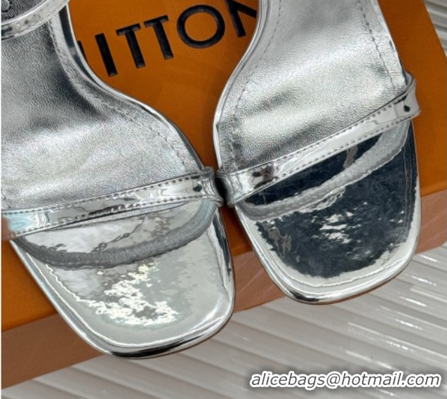 Shop Cheap Louis Vuitton 6AM Heel Sandals 9.5cm in Calf Leather Silver 0222056