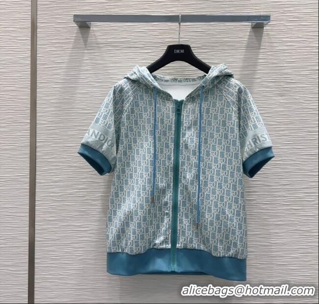 Affordable Price Dior Oblique Jacket and Shorts Set 0515 Blue 2025