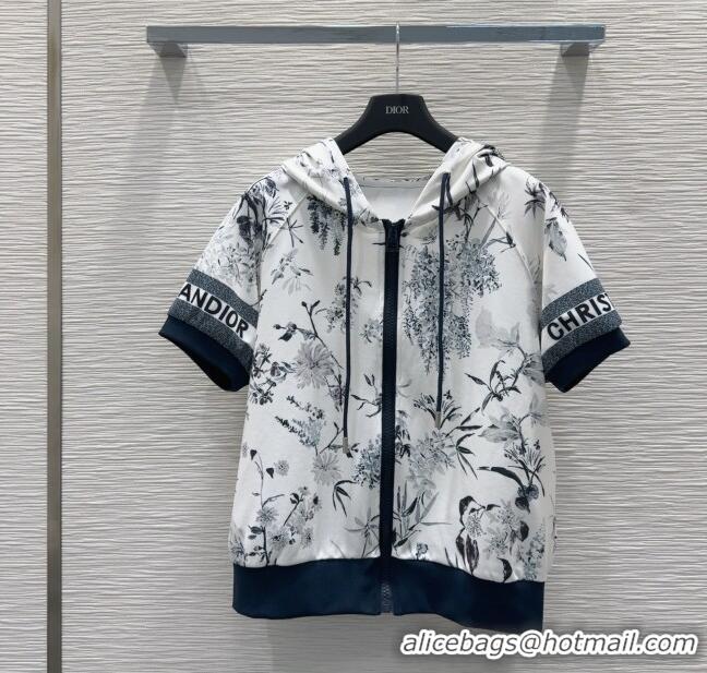Luxury Discount Dior Printed Jacket and Shorts Set 0515 White 2025