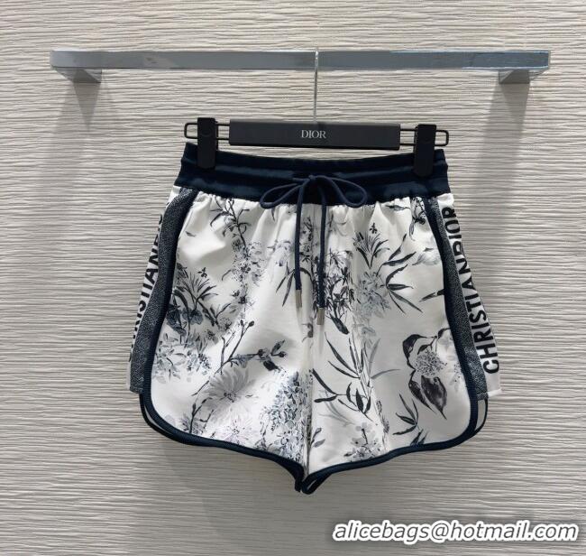 Luxury Discount Dior Printed Jacket and Shorts Set 0515 White 2025
