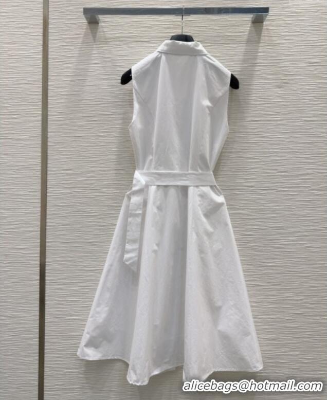 Top Grade Dior Sleeveless Dress 0515 White 2025