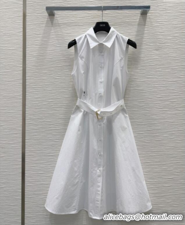 Top Grade Dior Sleeveless Dress 0515 White 2025