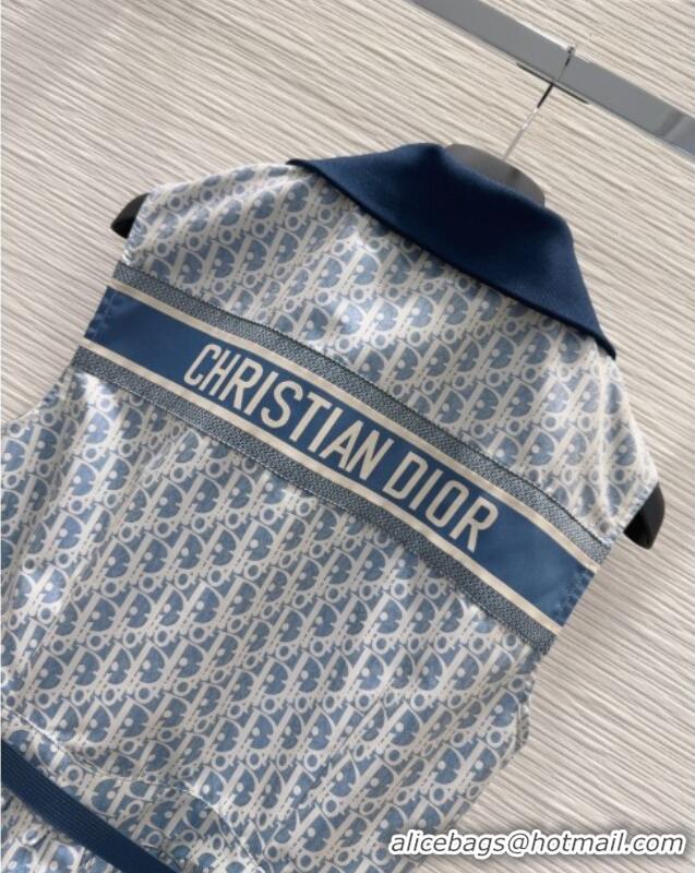 Famous Brand Dior Oblique Dress 0515 Blue 2025