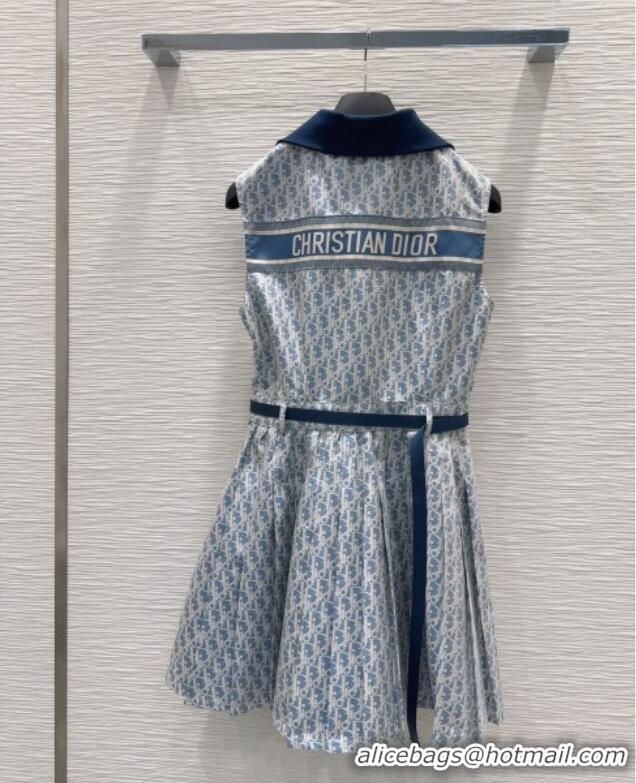 Famous Brand Dior Oblique Dress 0515 Blue 2025