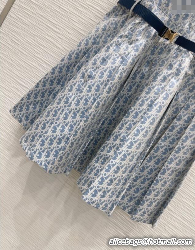 Famous Brand Dior Oblique Dress 0515 Blue 2025