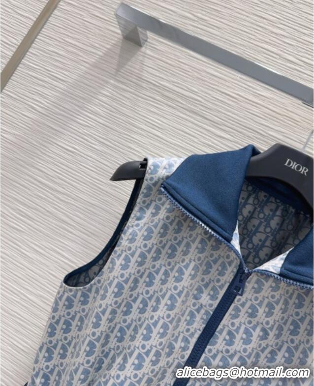 Famous Brand Dior Oblique Dress 0515 Blue 2025
