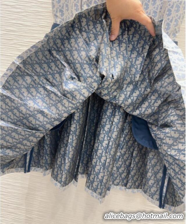 Famous Brand Dior Oblique Dress 0515 Blue 2025