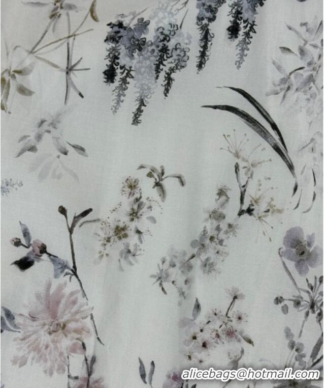 Top Quality Dior Printed Cotton Skirt 527001 White 2025