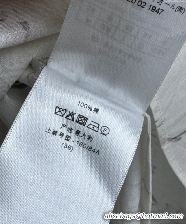 New Design Dior Printed Cotton Shirt 527001 White 2025