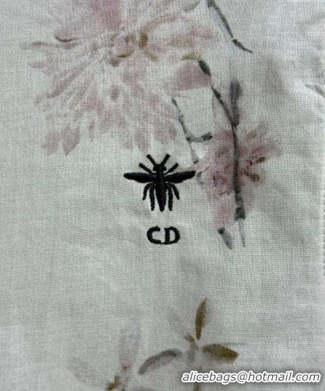 New Design Dior Printed Cotton Shirt 527001 White 2025