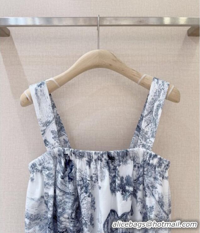 Low Cost Dior Printed Cotton Vest 527005 Blue 2025
