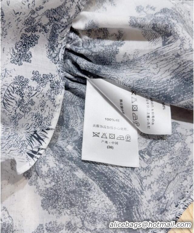 Low Cost Dior Printed Cotton Vest 527005 Blue 2025