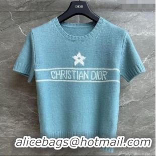 Buy Cheap Dior Star Cashmere Knit Striped Top 527002 Blue 2025