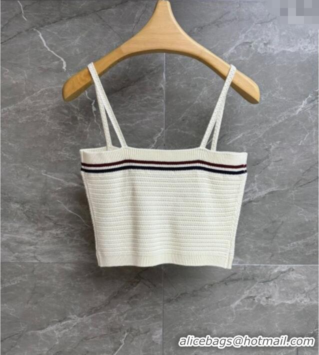 Top Quality Miu Miu Knit Mini Short Vest 527004 White 2025