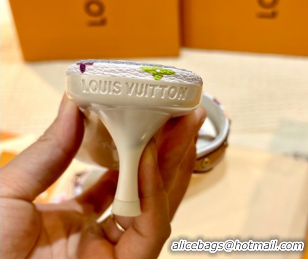 Unique Style Louis Vuitton LV x TM 6AM Heel Slides Sandal 5.5cm in Multicolor Monogram Canvas White 0222070