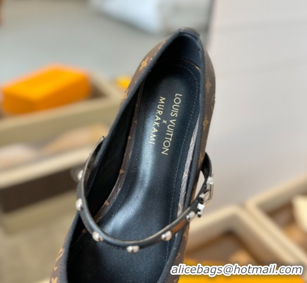 Low Cost Louis Vuitton LV x TM Romy Flats Ballerinas in Monogram Canvas Brown 0222078