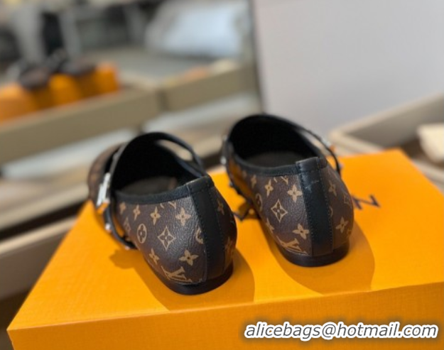 Low Cost Louis Vuitton LV x TM Romy Flats Ballerinas in Monogram Canvas Brown 0222078