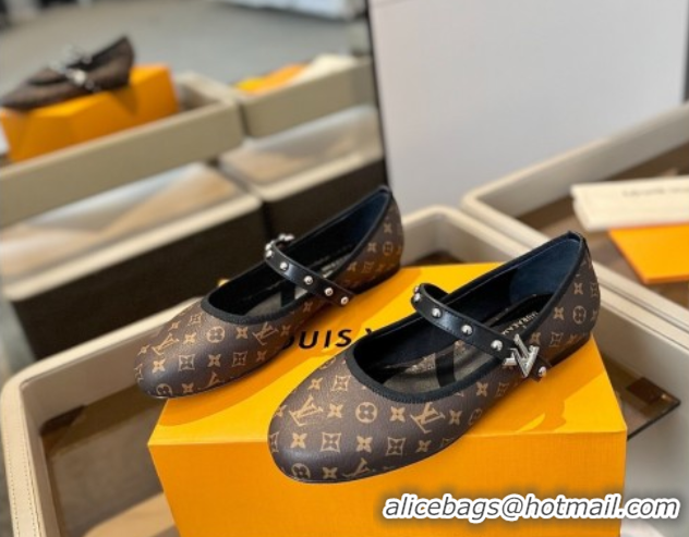 Low Cost Louis Vuitton LV x TM Romy Flats Ballerinas in Monogram Canvas Brown 0222078