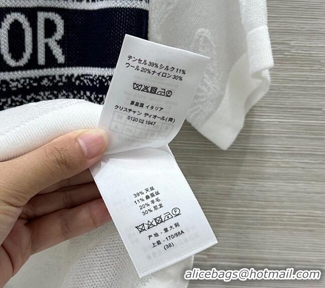 ​High Quality Dior Tencel Blend Butterfly Top 527009 White 2025