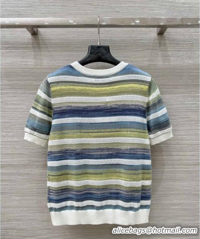 ​Reasonable Price Dior Wool Striped Top 527010 Green 2025