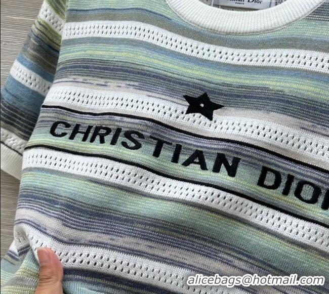 ​Reasonable Price Dior Wool Striped Top 527010 Green 2025
