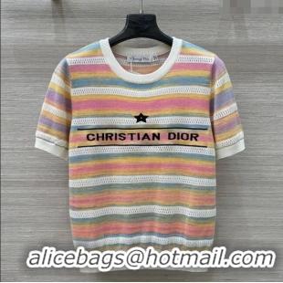Well Crafted Dior Wool Striped Top 527010 Orange 2025