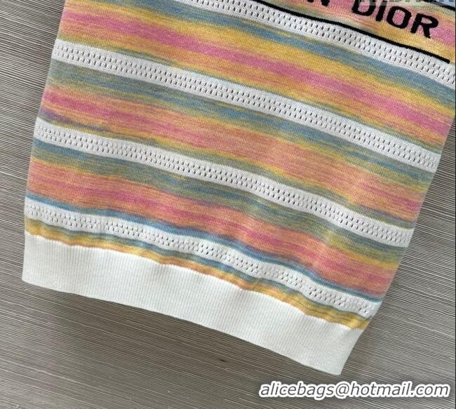 Well Crafted Dior Wool Striped Top 527010 Orange 2025