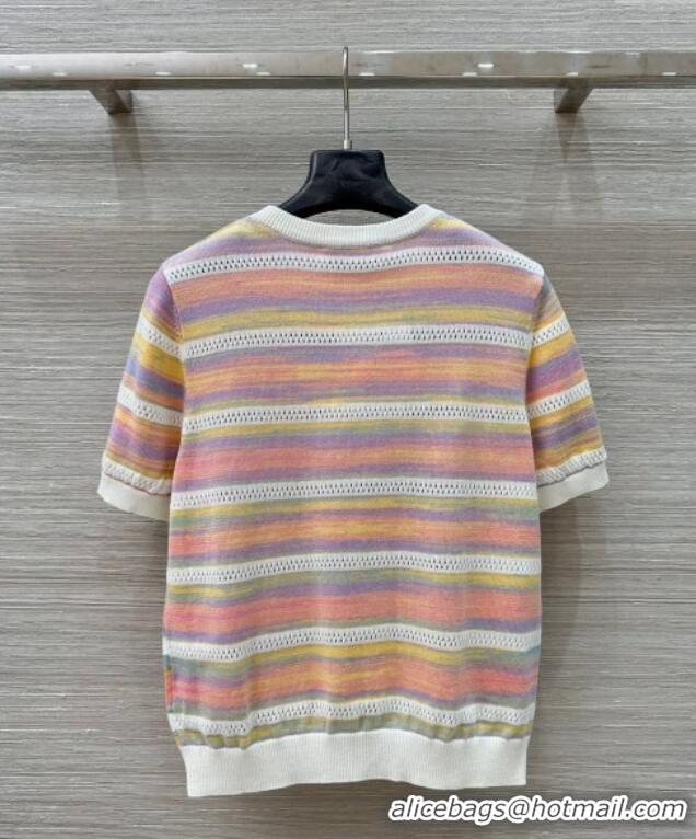 Well Crafted Dior Wool Striped Top 527010 Orange 2025
