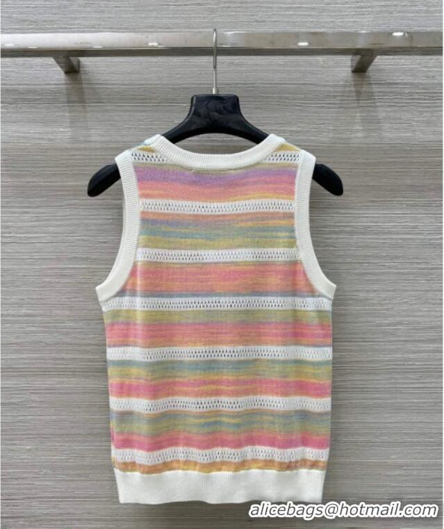 ​Shop Discount Dior Wool Striped Vest 527010 Orange 2025