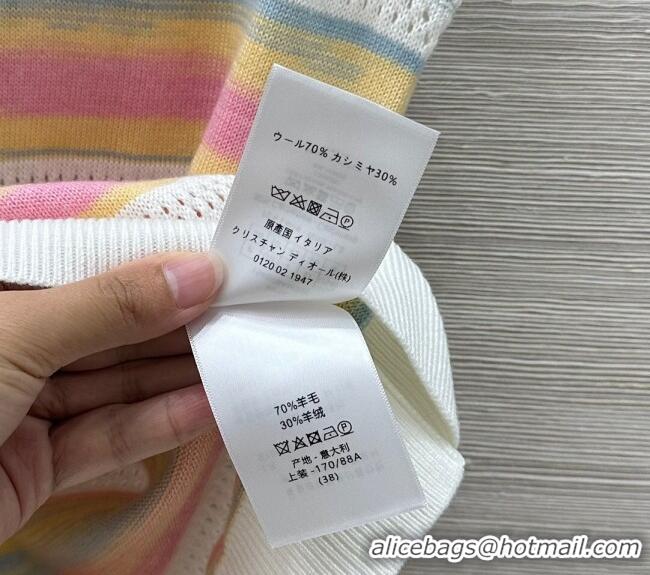 ​Shop Discount Dior Wool Striped Vest 527010 Orange 2025